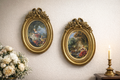 Vintage Rococo Oval Frame Set of 2
