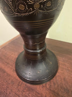 Hand-Engraved Antique Copper Vase