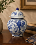 Bleu Blanc Bird Ginger Jar