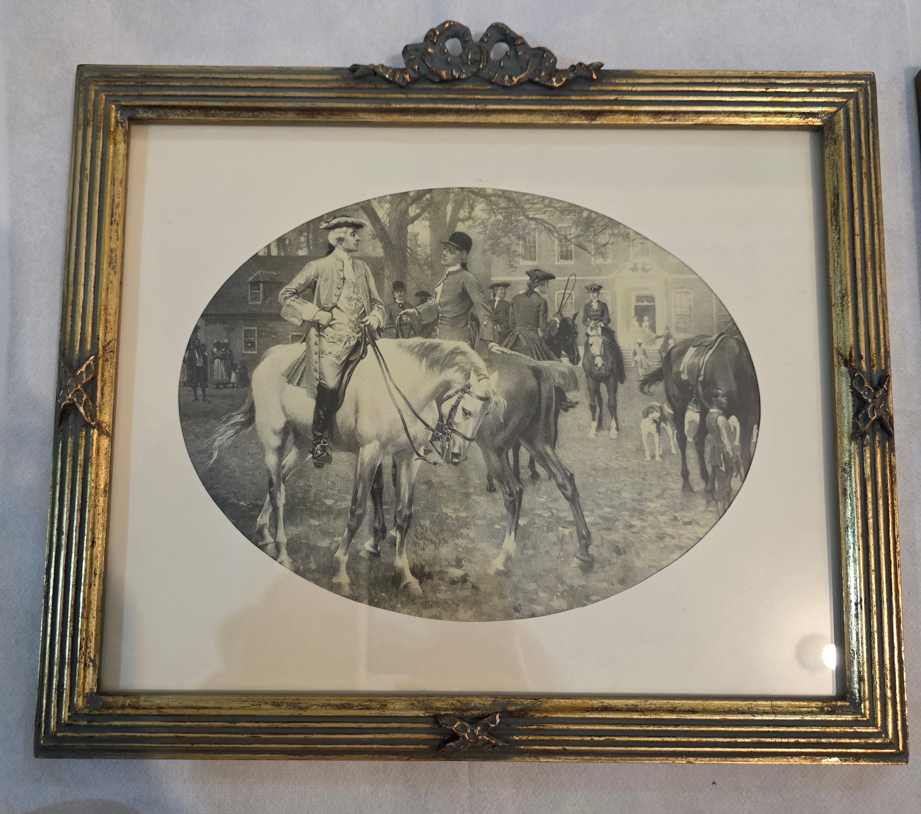 Vintage Equestrian & Countryside Gravure Pair