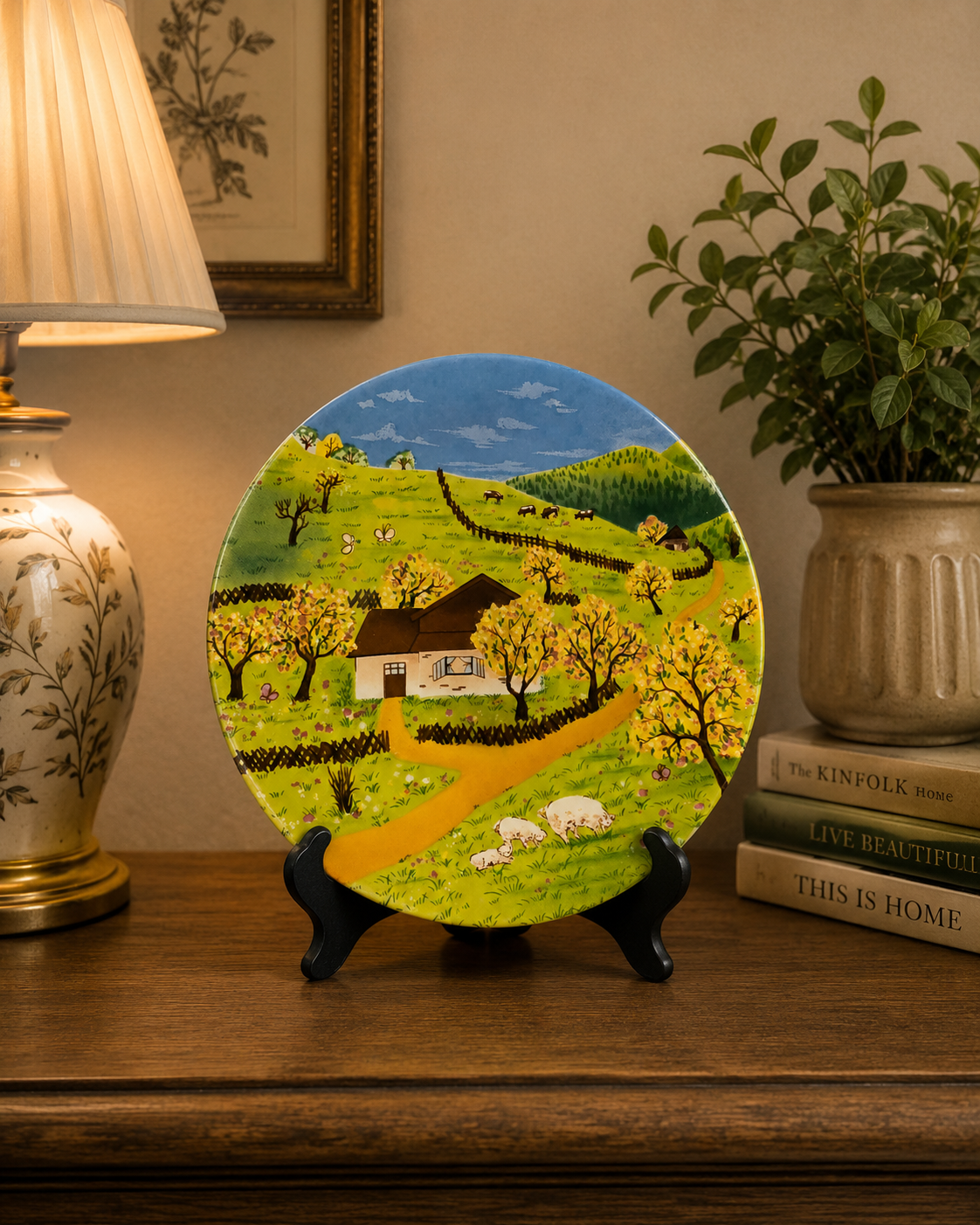 Vintage Korean Decorative Wall Plate