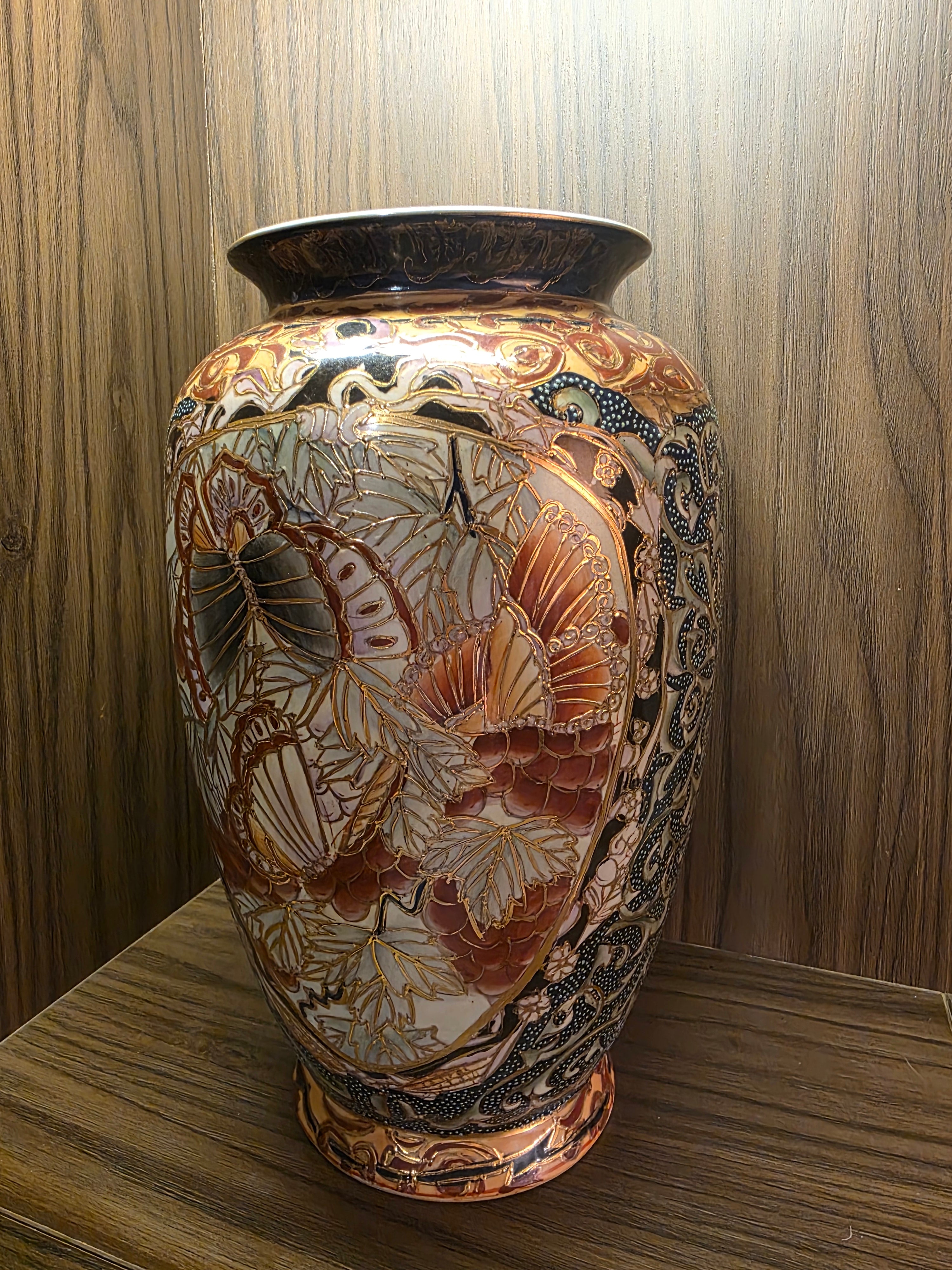 Antique Satsuma Style Porcelain Vase