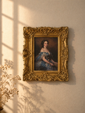 Vintage Lady Portrait Frame – Gold Baroque Elegance