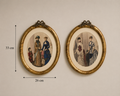 Victorian Elegance in Gilded Oval Frames