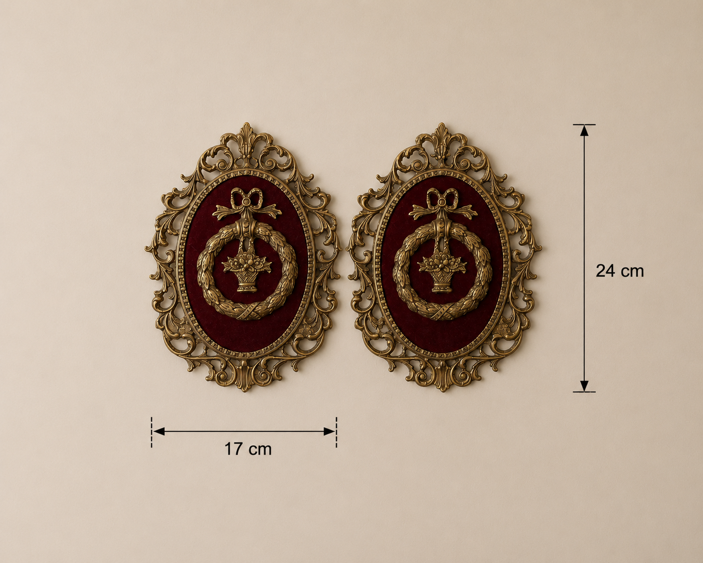 Antique Copper Wall Medallion Set