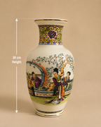 Vintage Japanese Chinoiserie Famille Rose Vase