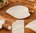 🤍 Ivory Sculpted Leaf Tray