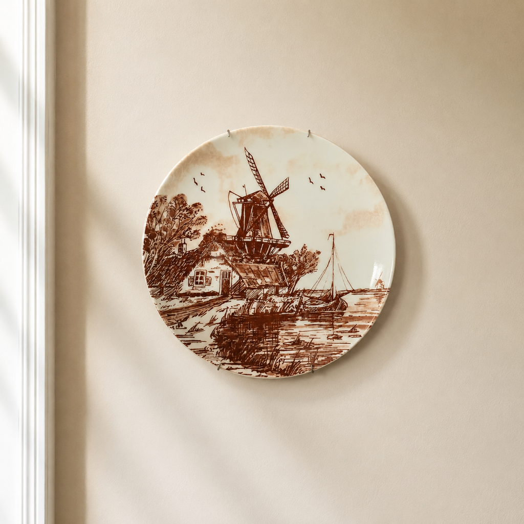 Dutch Windmill Decorative Plate