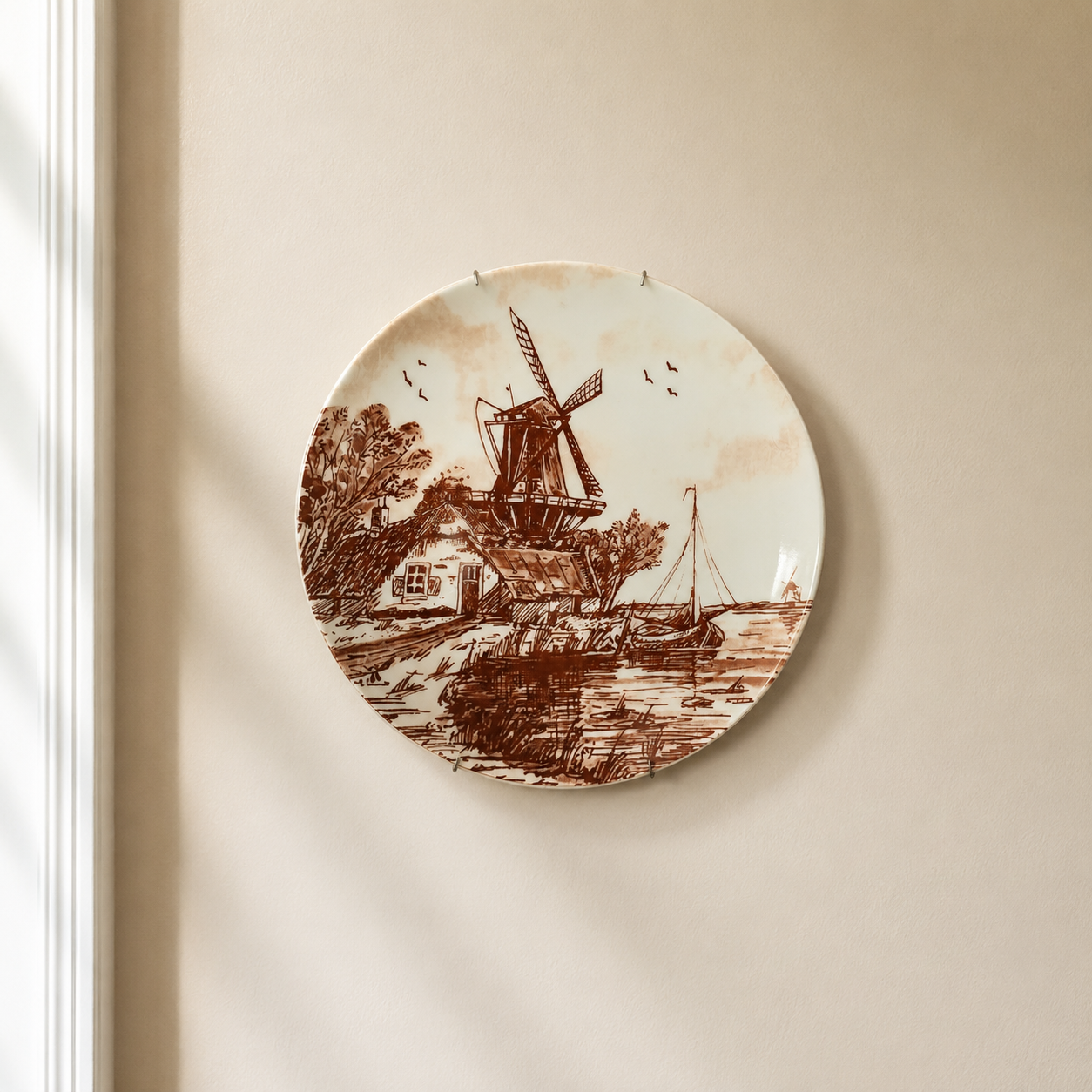 Dutch Windmill Decorative Plate