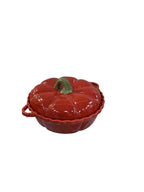 Pumpkin Ceramic Casserole with Lid — Oven to Table