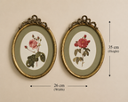Pair of Vintage Botanical Rose Wall Prints