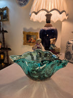 Murano Emerald Sculpted Glass Bowl