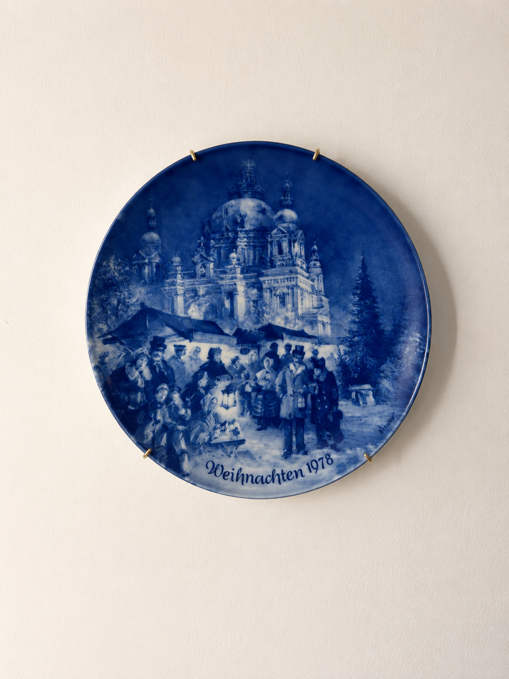 Vintage Weihnachten 1978 Collector Plate
