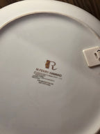 Romantic Porcelain Wall Plate in Ornate Gold Frame