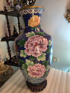 Large Cloisonné Floral Vase