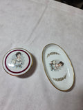 Rare limoges Josephine petite tinket box and plate set