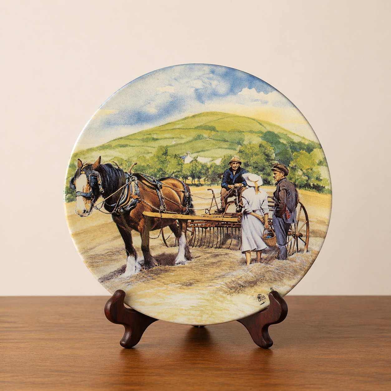 Wedgwood “Working Horses – The Hay Rake” Collector Plate