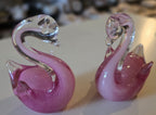 Murano Art Glass Swans — Pink, Set of 2 (12\text{ cm})