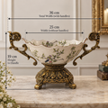 Crackle Porcelain & Ornate Metal Centerpiece