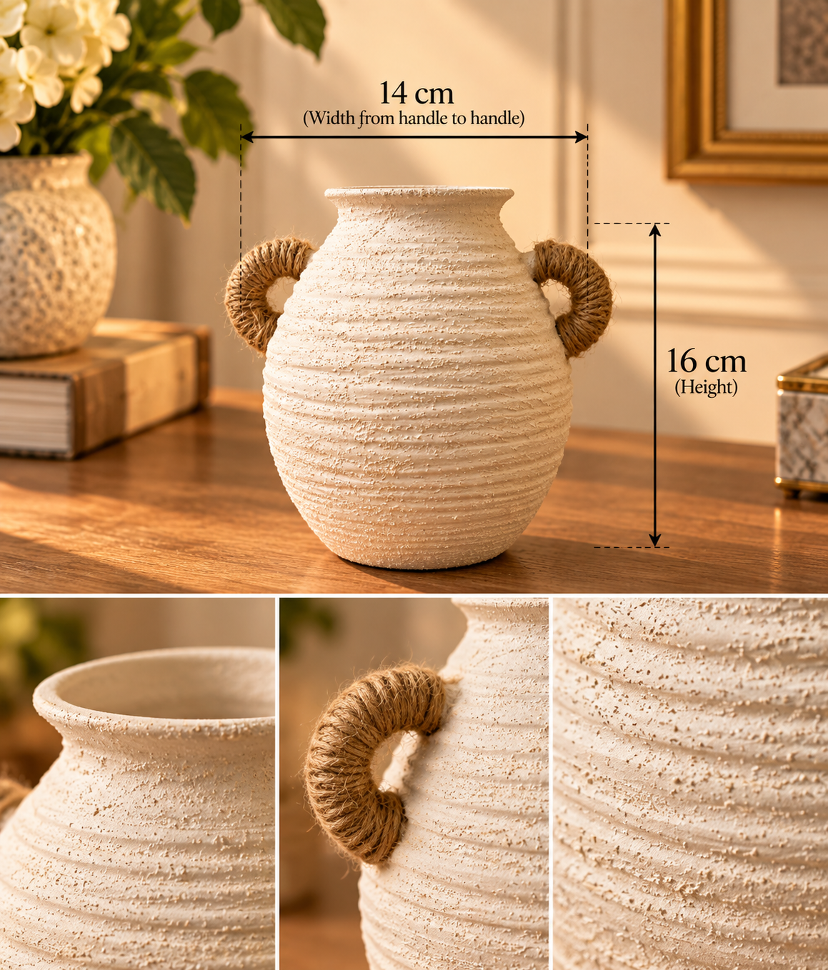 🤍 The Ivory Rustic Vase