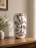 Floral Elegance Porcelain Statement Vase