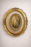 Oval Gilded Oval Wall Frame with Landscape print
