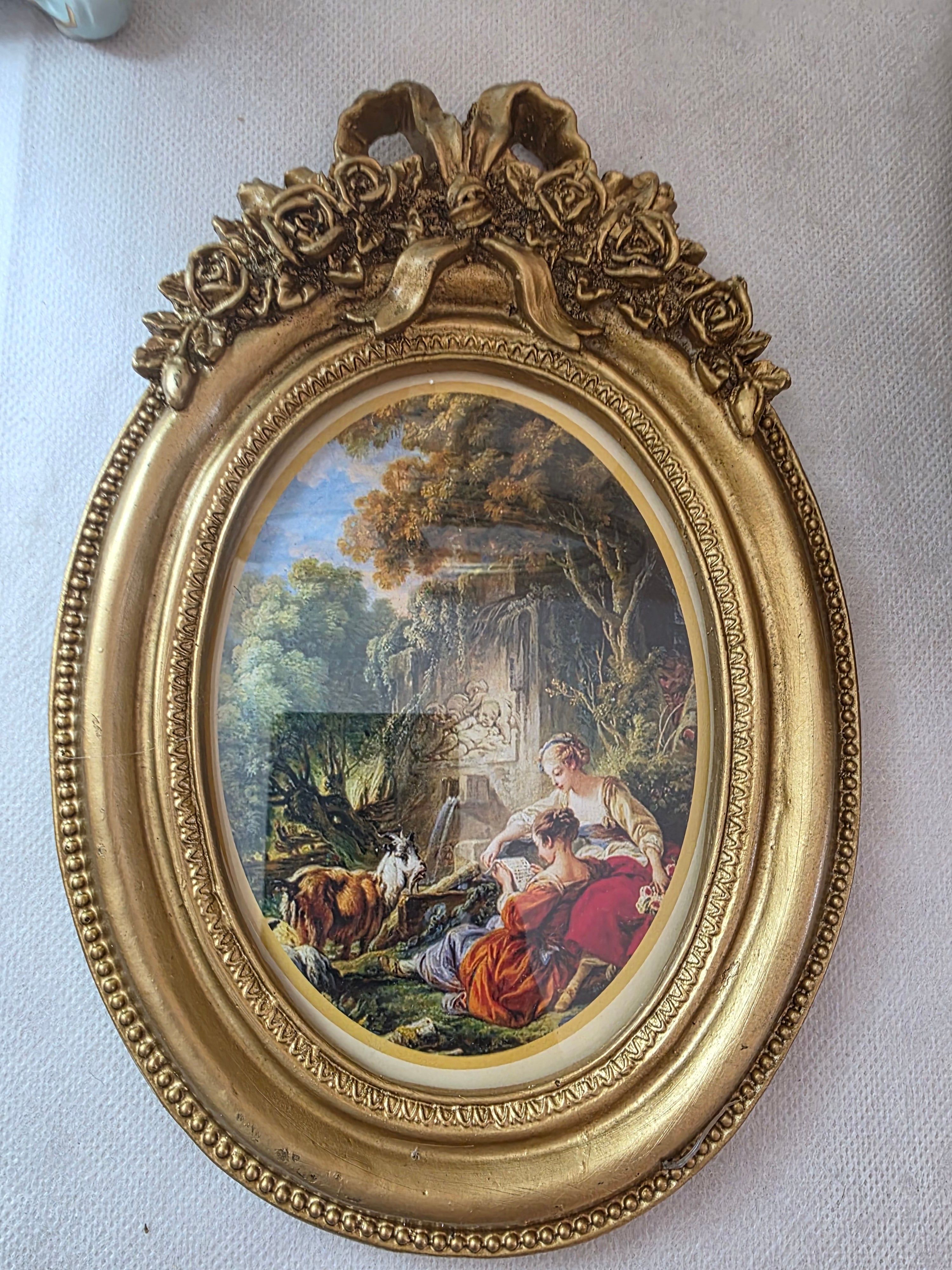 Vintage Rococo Oval Frame Set of 2