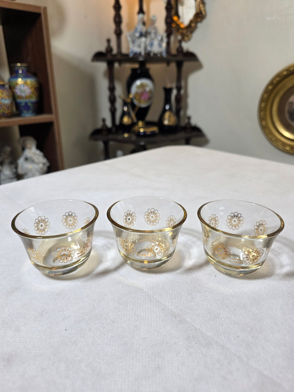 Golden Bloom Arabic coffee Glasses- Set of 6