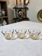 Golden Bloom Arabic coffee Glasses- Set of 6