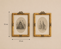 Antique Style Fashion Gravure Wall Art Set