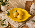 Lemon-Shaped Ceramic Serving Plate