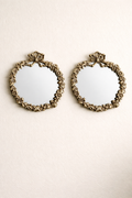 Antique Style Ornate Wall Mirror Duo