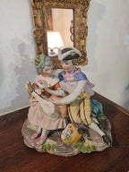 Royal Crown Porcelain Romantic Couple Figurine – Vintage Musical Scene