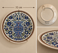 Kütahya Türkiye Floral Wall Plate – 32 cm