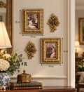 Vintage Gold Baroque Musical Resin Wall Art & Floral Accents - 004