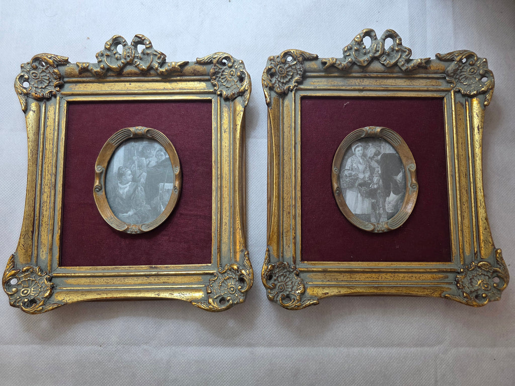 Vintage Gilded Portrait Frames – Set of Two