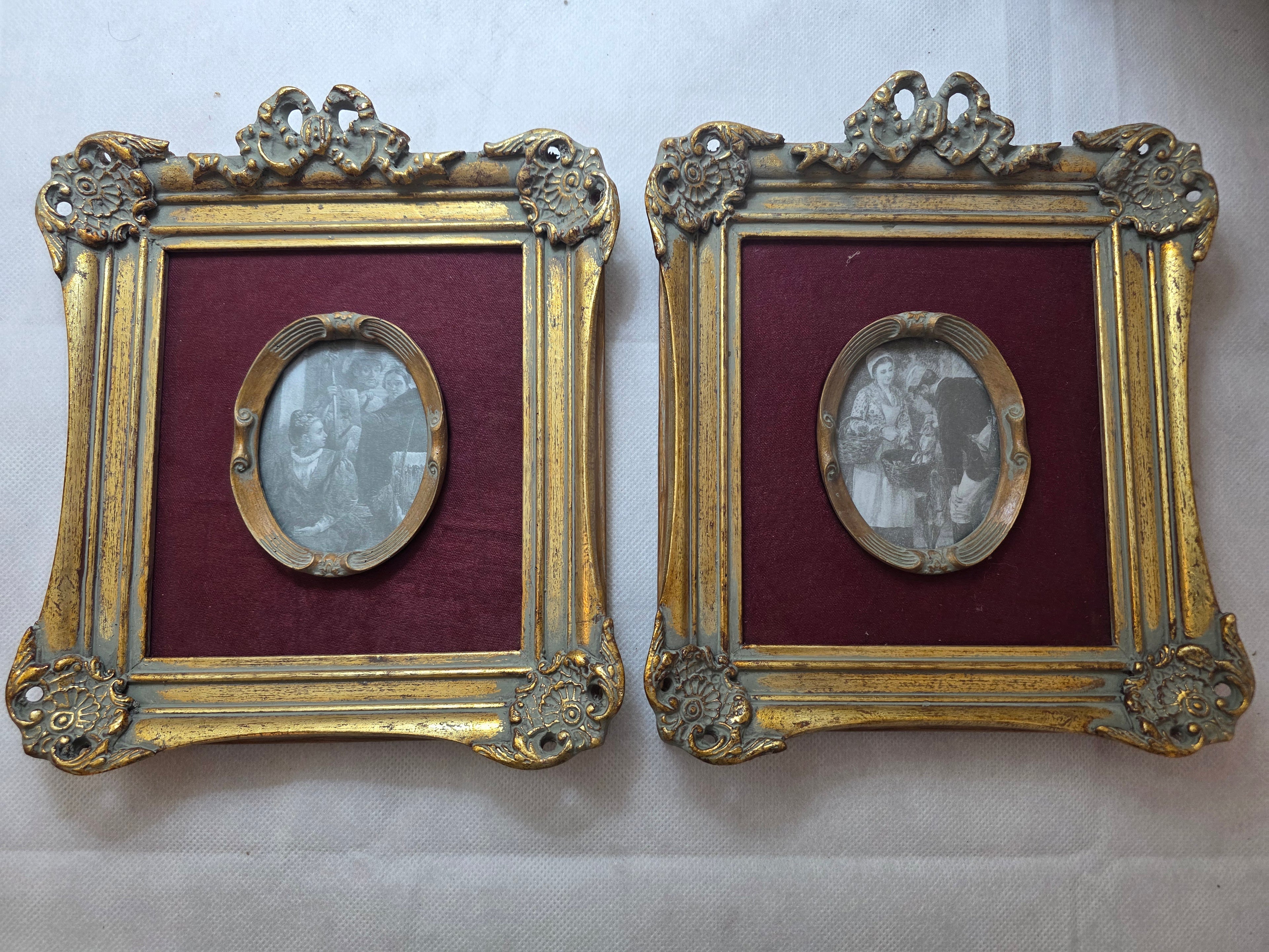 Vintage Gilded Portrait Frames – Set of Two