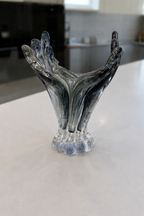 Murano Smoky Art Glass Centerpiece Bowl