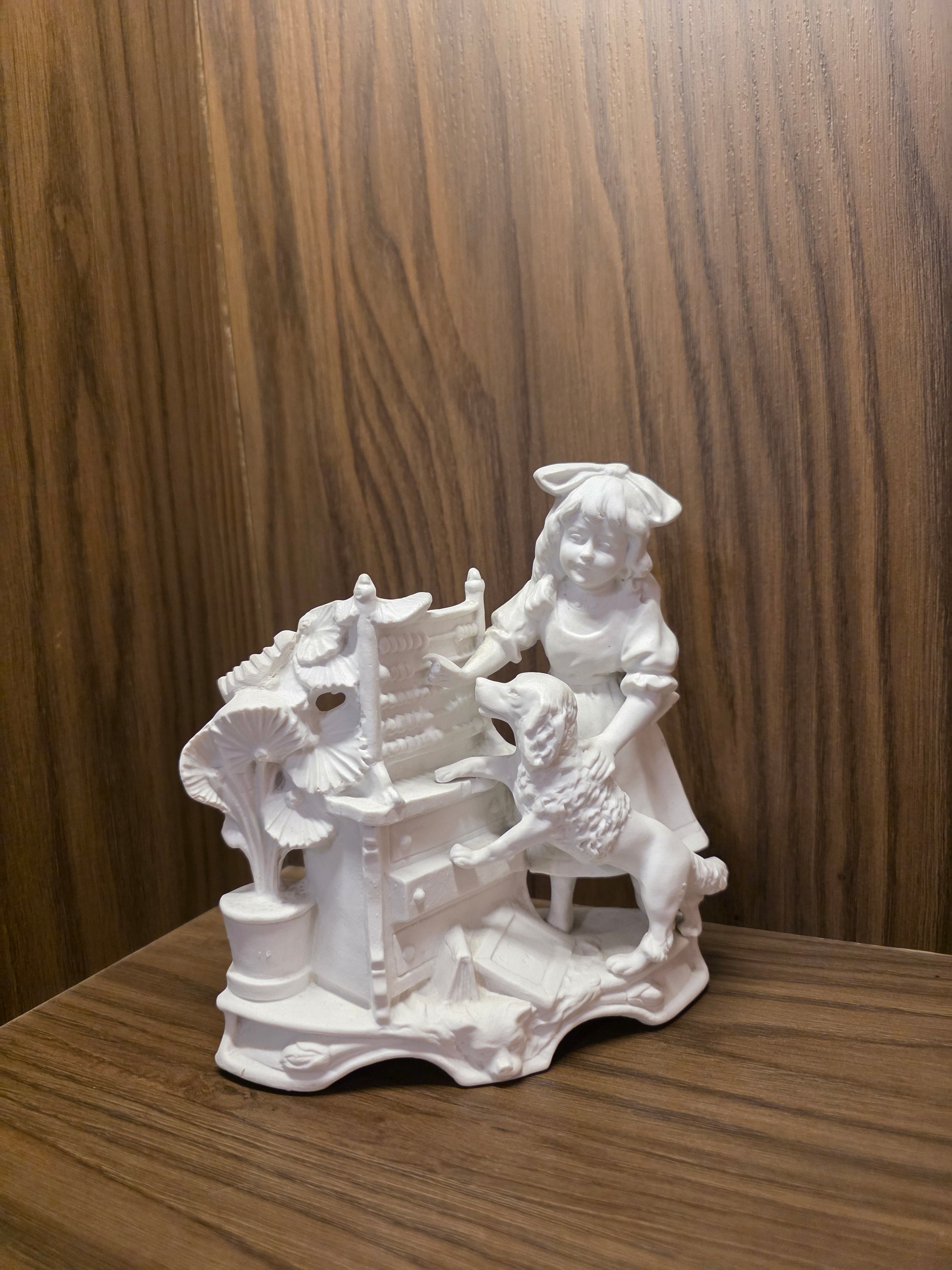 Vintage German Biscuit Porcelain Figurine