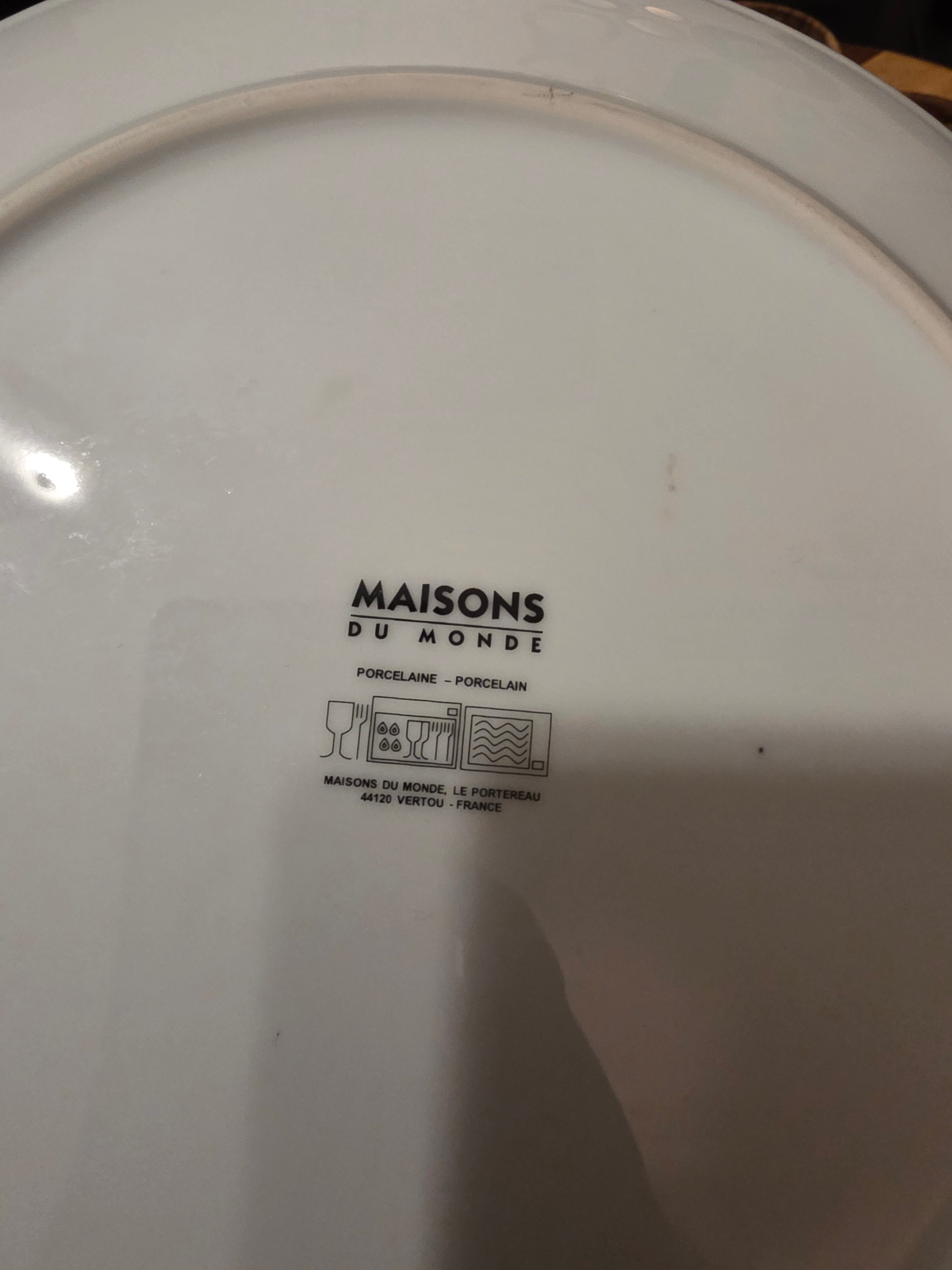 Maisons du Monde Floral Porcelain Wall Plate