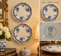 Vintage Villeroy & Boch Valeria Blue & White Wall Plates – Made in Germany