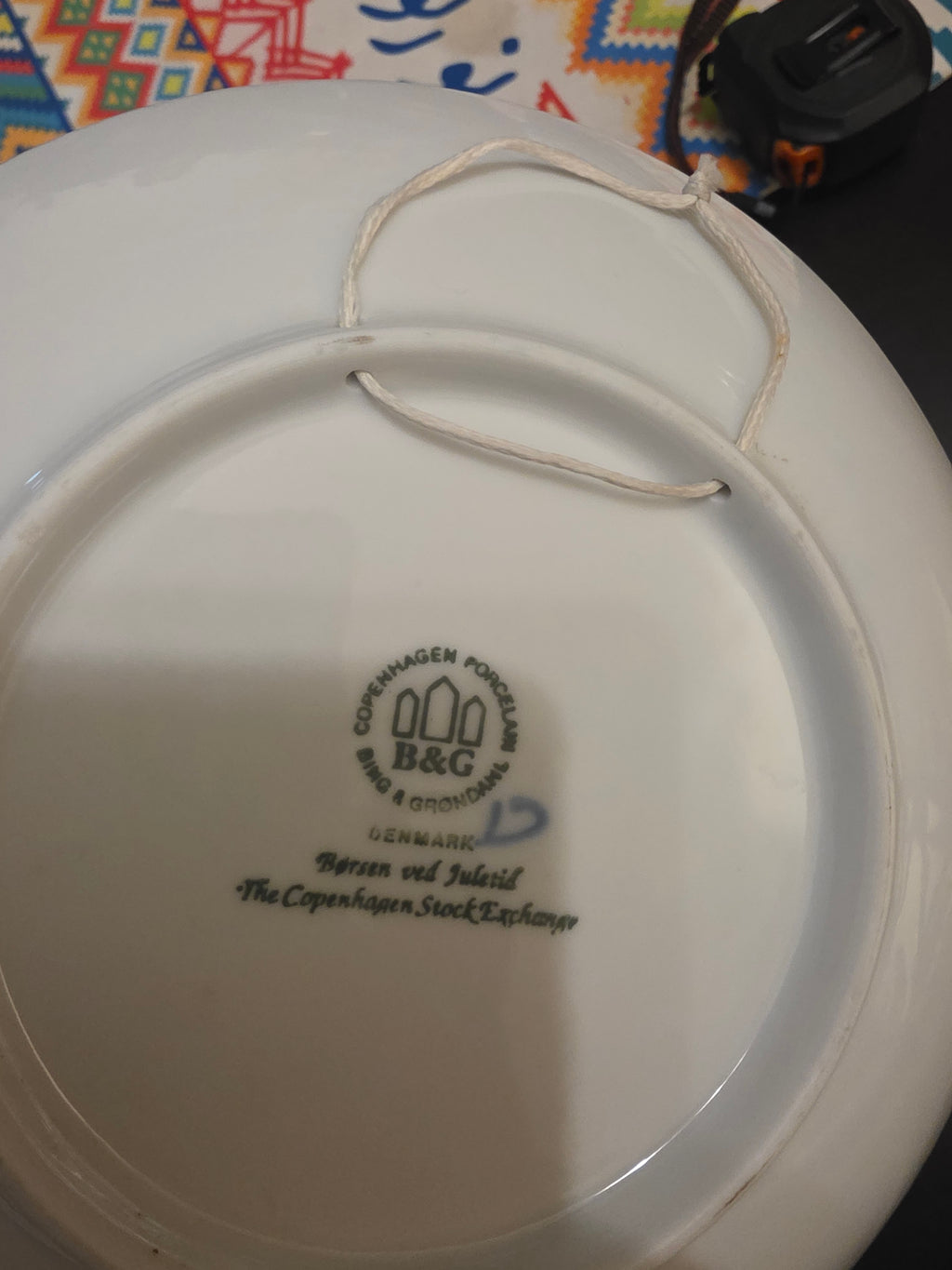 Vintage 1991 Bing & Grøndahl Christmas Plate - "The Copenhagen Stock Exchange"