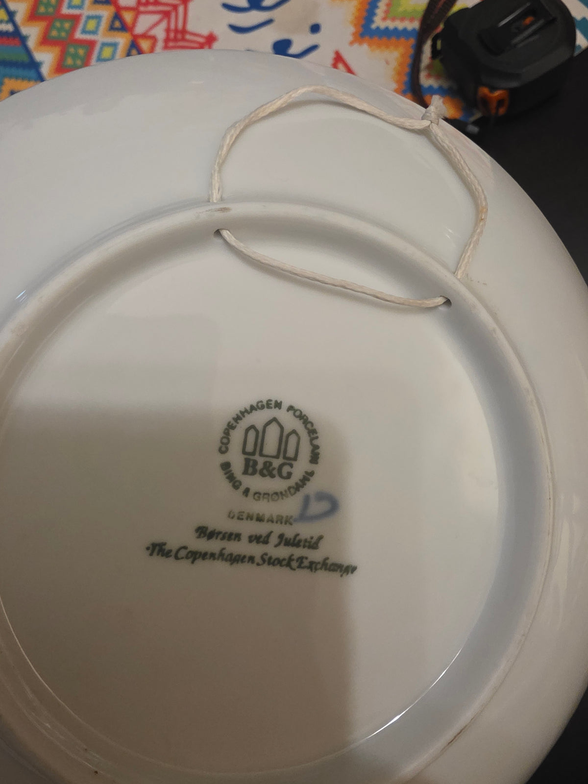 Vintage 1991 Bing & Grøndahl Christmas Plate - "The Copenhagen Stock Exchange"