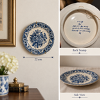 Vintage Hand-Painted Delft Blue Bird & Floral Wall Plate | Velsen Sassenheim, Model 1037