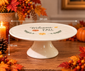 Welcome Fall” Ceramic Pedestal Serving Stand