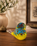 🐦 Murano Glass Bird – Yellow & Turquoise