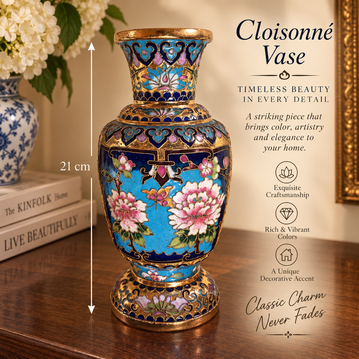 One-of-a-Kind Vintage Cloisonné Vase