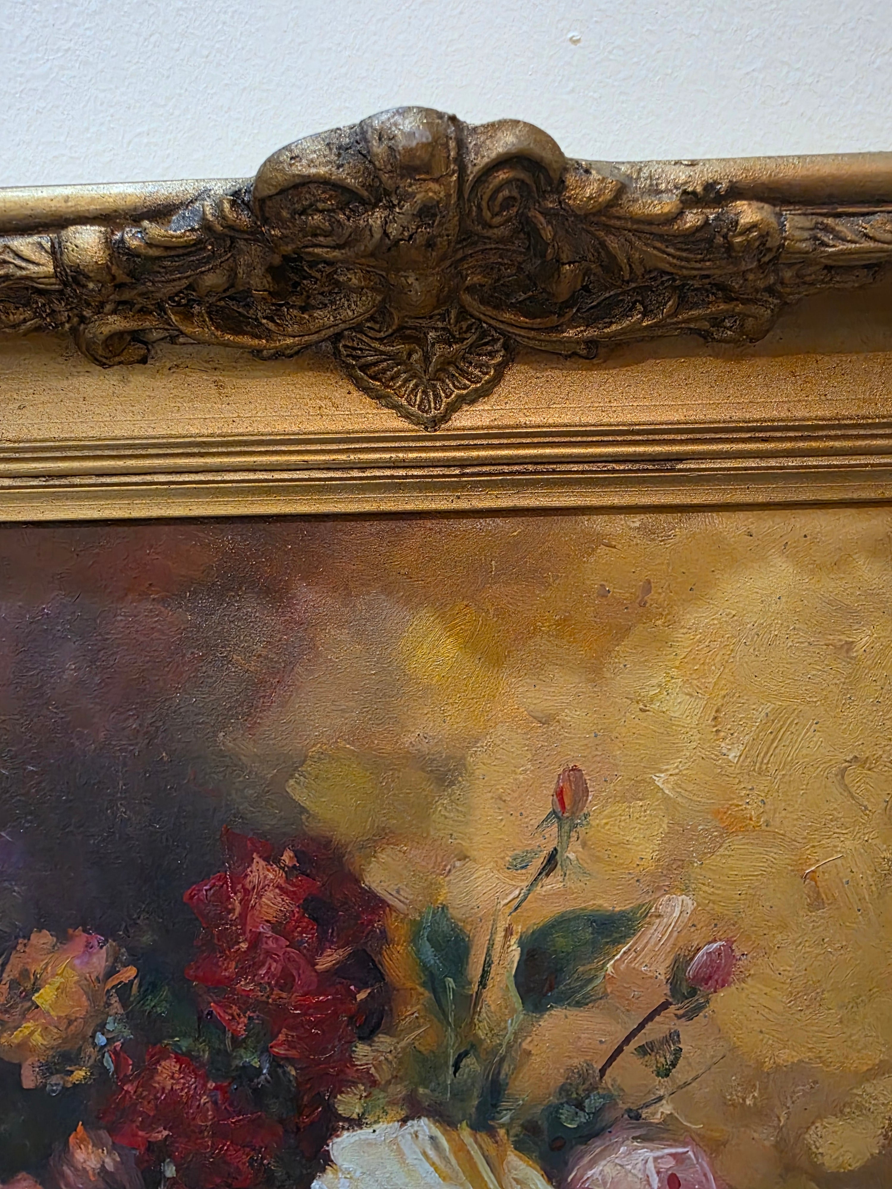 Vintage Floral Oil Painting