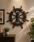 Nautical Lighthouse Ship Wheel Décor