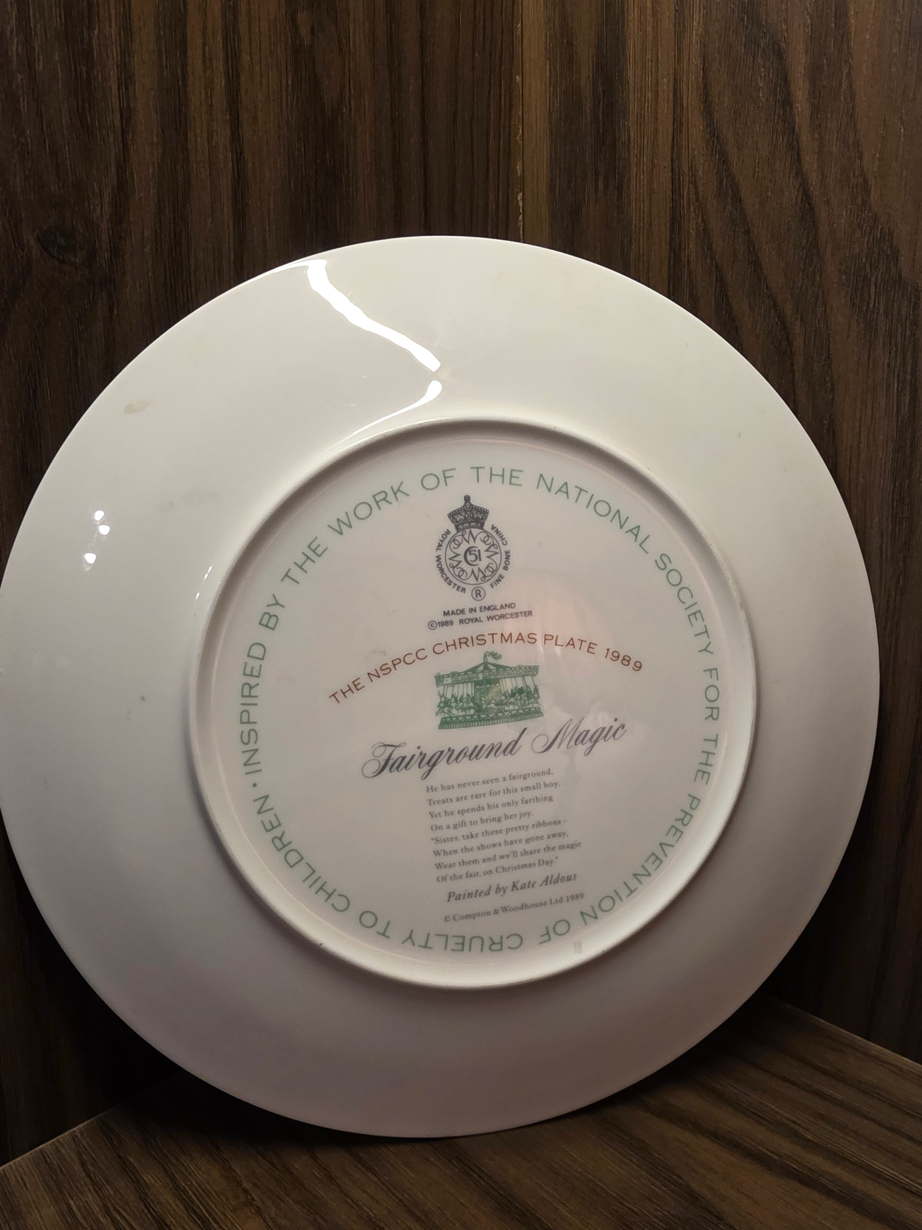 Royal Worcester "Fairground Magic" Collector Plate (1989)